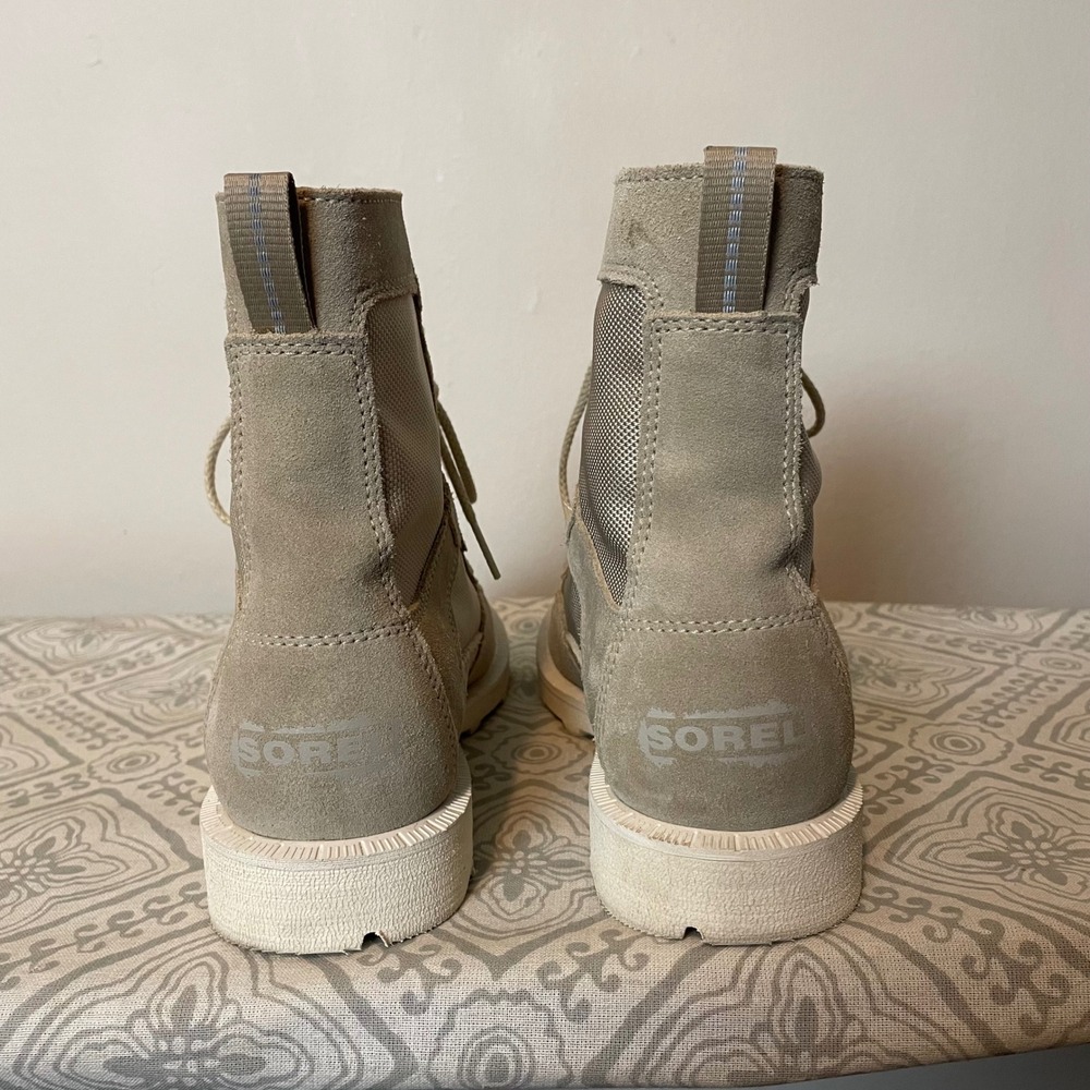 Sorel Kinetic Breakthru Caribou Womens Tan Suede Mesh Boots NL4309-271 Size 7 - Picture 4 of 10